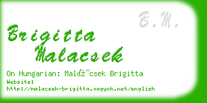 brigitta malacsek business card